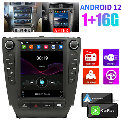 Car Stereo Radio GPS Navi 9.7'' Android 12 Fit 2005-12 Lexus IS250 IS300 IS350Kt