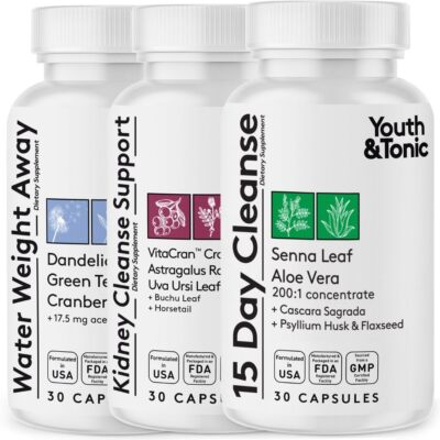 Youth & Tonic Diuretic Detox Pills Full Body Cleanse 30 Day