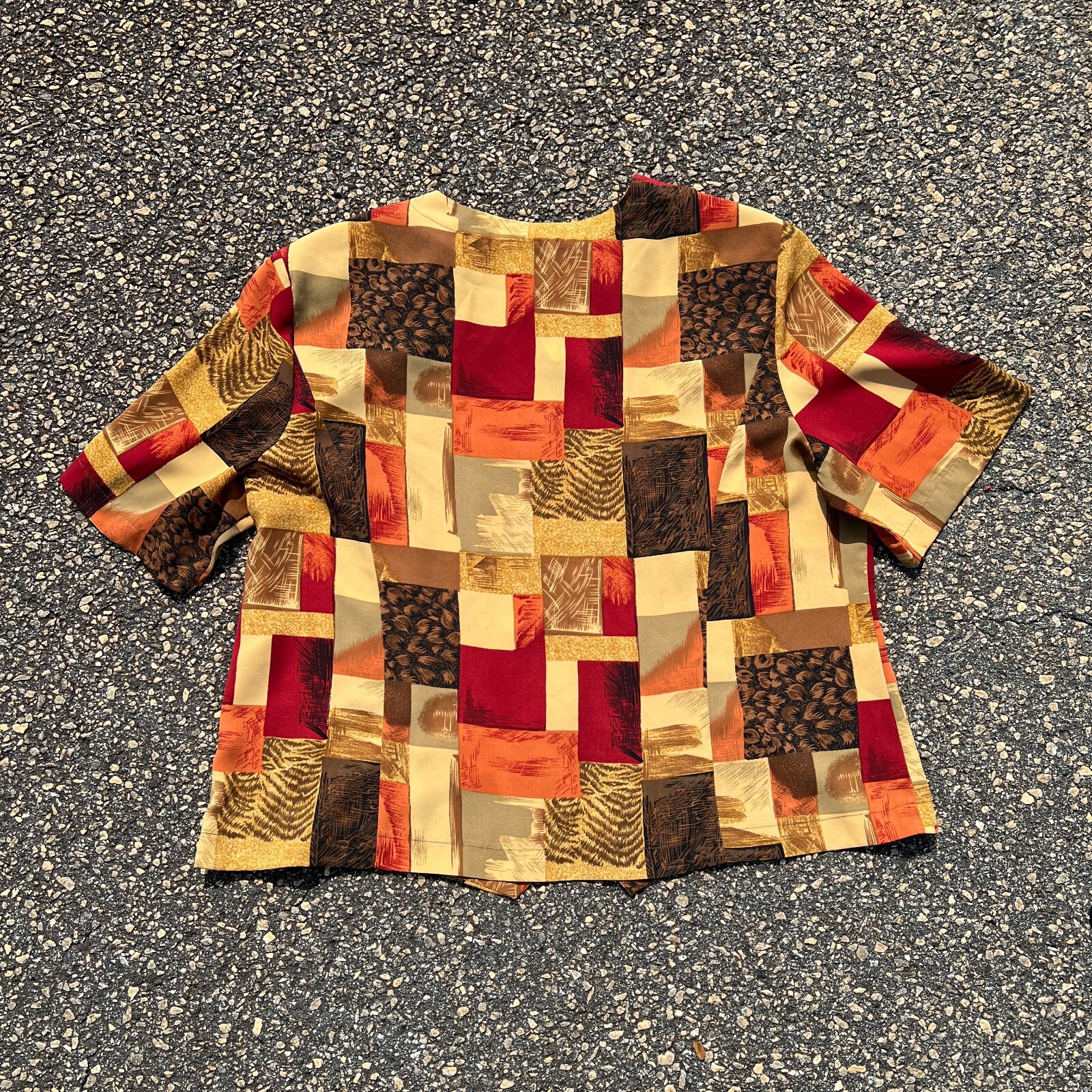 Vintage 90's Patchwork Blouse - image 7