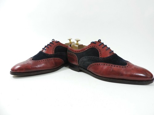 CHURCH'S CHEANEY Scarpe Da Uomo Scarpe Brogue UK 9 US 10 EU 43 F Rosso e  Camoscio Blu Marino | eBay