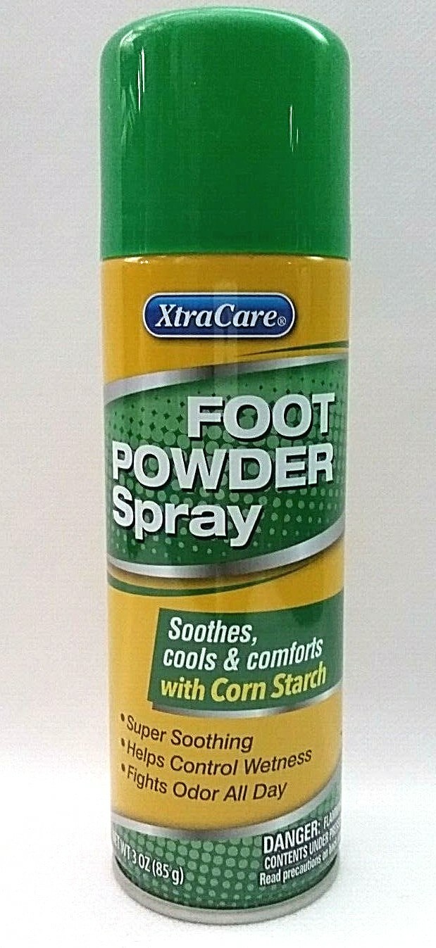 4 X Xtra Care Foot Powder Spray Soothes cools & comforts w/ Corn Starch