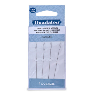 Zusammenklappbare Augenadeln, 2,5 Zoll (6,4 cm) fein 4 Stck. Perlen Perlen, Kunst & Handwerk Werkzeug