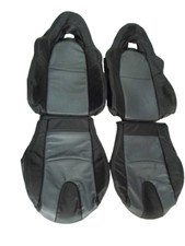 Mazda Rx-8 Gray Black Synthetic Leather Sports Seat Covers 2003-2011 Mazda Rx-8 Gray Black Synthetic Leather Sports Seat Covers 2003-2011