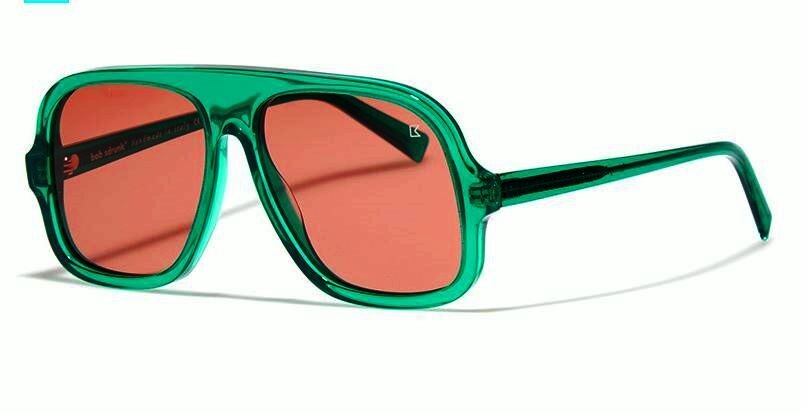Flashy Green Translucent Aviator Sunglasses In Acetate BobSdrunk - New