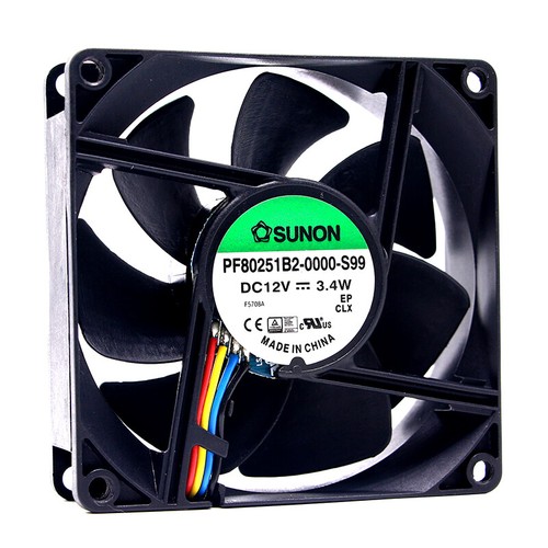 1pc SUNON PF80251B2-0000-S99 12V 3.4W 8025 8CM 3-wire Cooling Fan - Picture 2 of 4