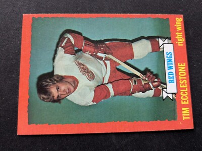 1973-74 Topps Hockey Card # 124 Tim Ecclestone - Detroit Red Wings (EX/NM)