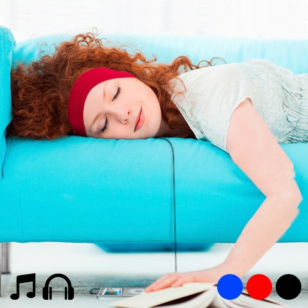 Bandeau polaire écouteurs sport rouge anti-froid avec prise jack audio universelle