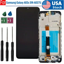 New For Samsung Galaxy A03S SM-A037U LCD Display Touch Screen Digitizer Frame