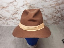 Vintage WPL 4384 Wool Hat Small Womens Fedora- Molded Vtg Made in USA