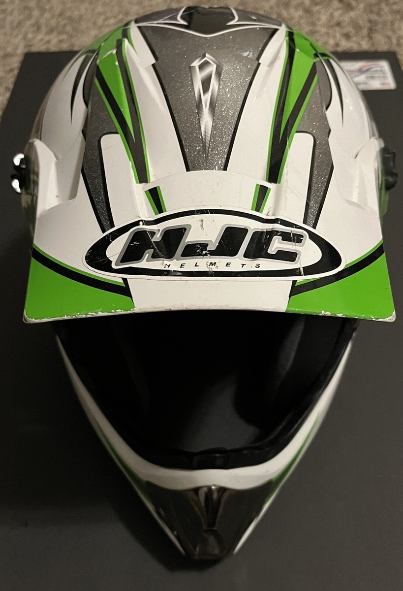 HJC CL-X4 Vapor Motocross Helmet Medium Size White/Silver/Green