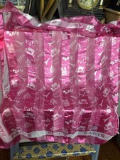 VINTAGE 36" PARIS, FRANCE Scarf PINK  WHITE 100 Polyester
