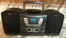 Vintage Sony CFD-ZW160 CD Portable Radio Cassette Player Boombox Stereo Working