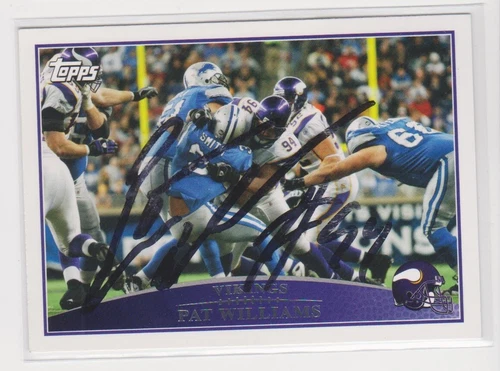 PAT WILLIAMS MINNESOTA VIKINGS 2009 TOPPS #84 TEXAS A&M  AUTOGRAPHED CARD