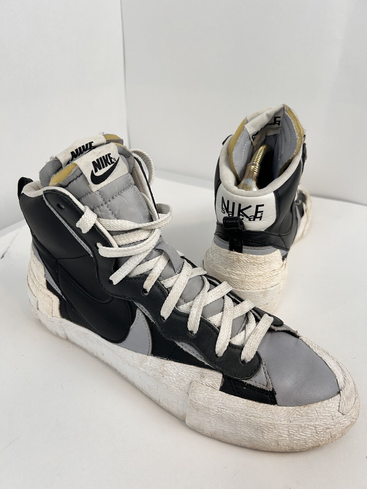 SACAI X NIKE Scarpe Nike Blazer Mid x Sacai nero grigio 2019 da uomo 9 BV0072 002