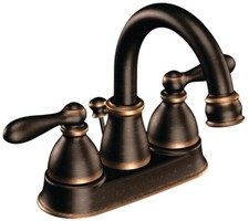 NEW Moen WS84667BRB Caldwell Two Handle Lavatory Faucet, Mediterranean Bronze