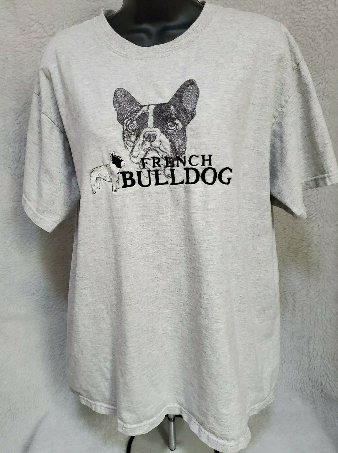 ALTRA Camicia Anvil uomo donna taglia L grande grigio nero bulldog francese