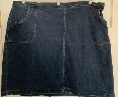 3x denim skirt