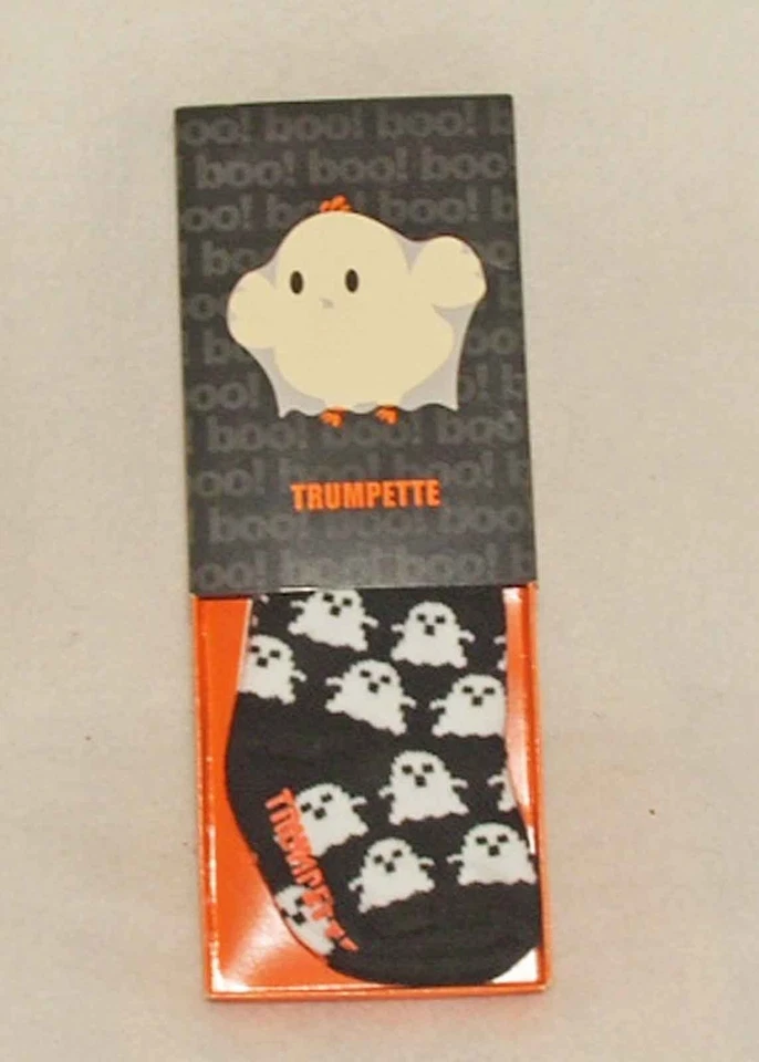 Calcetines Trompeta Infantil Halloween Fantasma en Negro (Talla 0-12 Meses) ¡NUEVOS! Foto 3 de 4