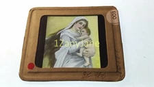 EOO HISTORIC Magic Lantern GLASS Slide WOMAN IN FLOWING DRESS