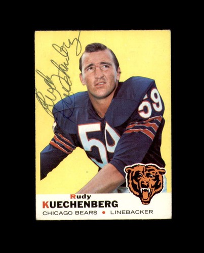 Rudy Kuechenberg Signed Original 1969 Topps Chicago Bears Autograph