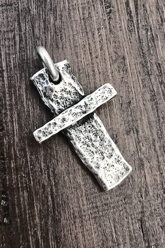 Retired James Avery I Minus Textured Cross Pendant Unisex - 第 1/4 張圖片