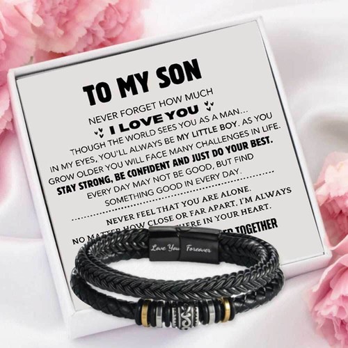 Lederarmband für Söhne Geschenkbox Geburtstagsgeschenk persönlich - Bild 6 von 8