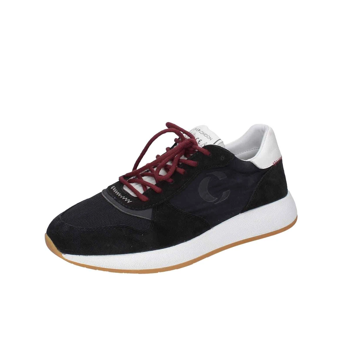 Men s Shoes CRIME LONDON 42 Eu Sneakers Black Fabric Suede EZ942 42