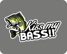 "Kiss My Bass" Computer / Laptop Mouse Pad