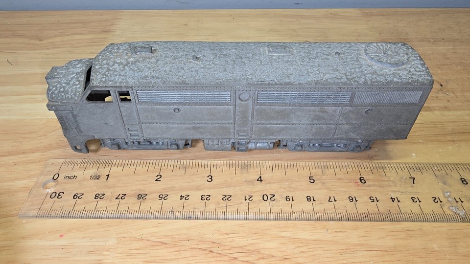 Vintage HO Scale All-Metal Diesel Locomotive Shell Unpainted F-Unit ...