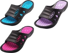 Norty Girl's Summer Comfort Casual Slide Flat Strap Shower Sandals Slip On Shoes