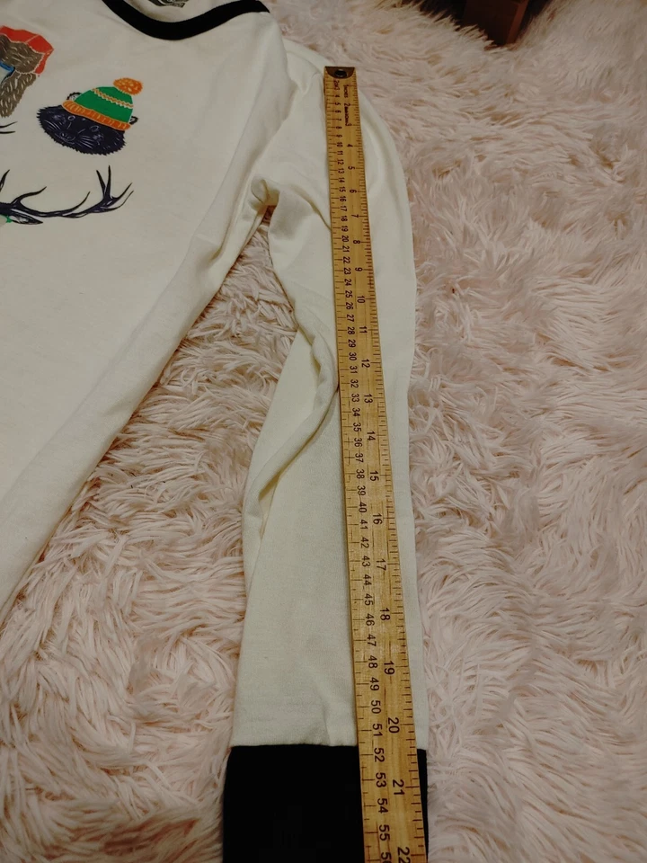 Camiseta manga larga Eddie Bauer niños niños blanco algodón personajes dibujos animados talla L Foto 4 de 4