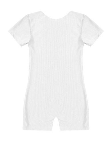 UK Kid Boys Girls Short Sleeve Gymnastic Leotard Ballet Dance Biketard Bodysuit - Picture 23 of 72