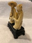 Vintage Italian Hand Carved Chinese Scholars on Bench — photo 2
