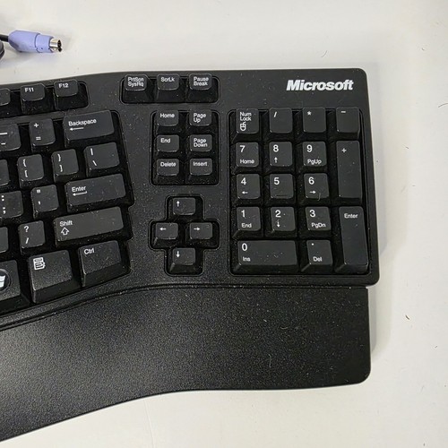 Microsoft Elite Natural Ergonomic Curve Keyboard KU-0045 X08-73009 P/S2 Black - Picture 6 of 10