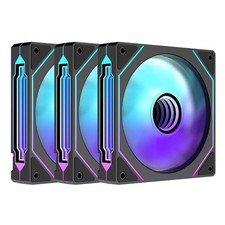 120mm ARGB Reverse PC Case Fans Triple Pack Infinity Mirror PWM 5V 3Pin Sync