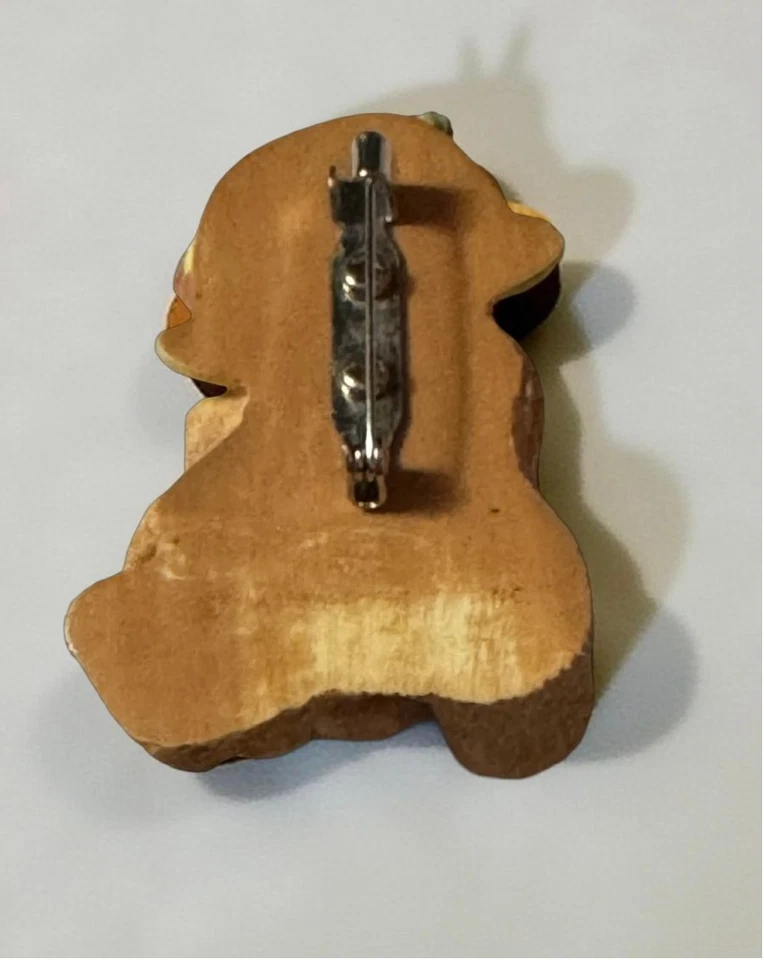 Broche de oso bebé Teddy Mama años 80 con sombrero rosa Foto 4 de 4