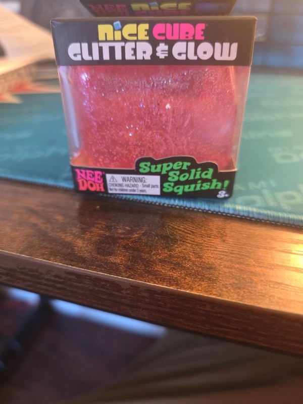 NEW Nee Doh  Nice Cube Super Solid Squish Toy    PINK  NEW Glitter And Glow
