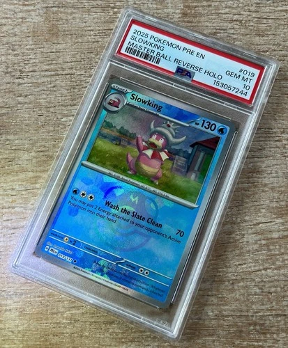 2025 POKEMON PRE EN-PRISMATIC EVOLUTIONS #019 SLOWKING MASTER BALL PSA 10 💎