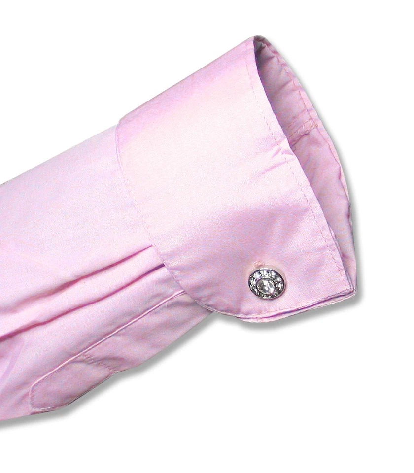 Camisa de vestir para hombre color púrpura lavanda liso con puños convertibles talla 16 34/35 Foto 2 de 4