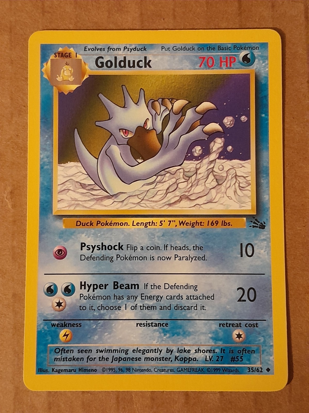 Pokemon Golduck 35/62 Fossil NM See Pictures