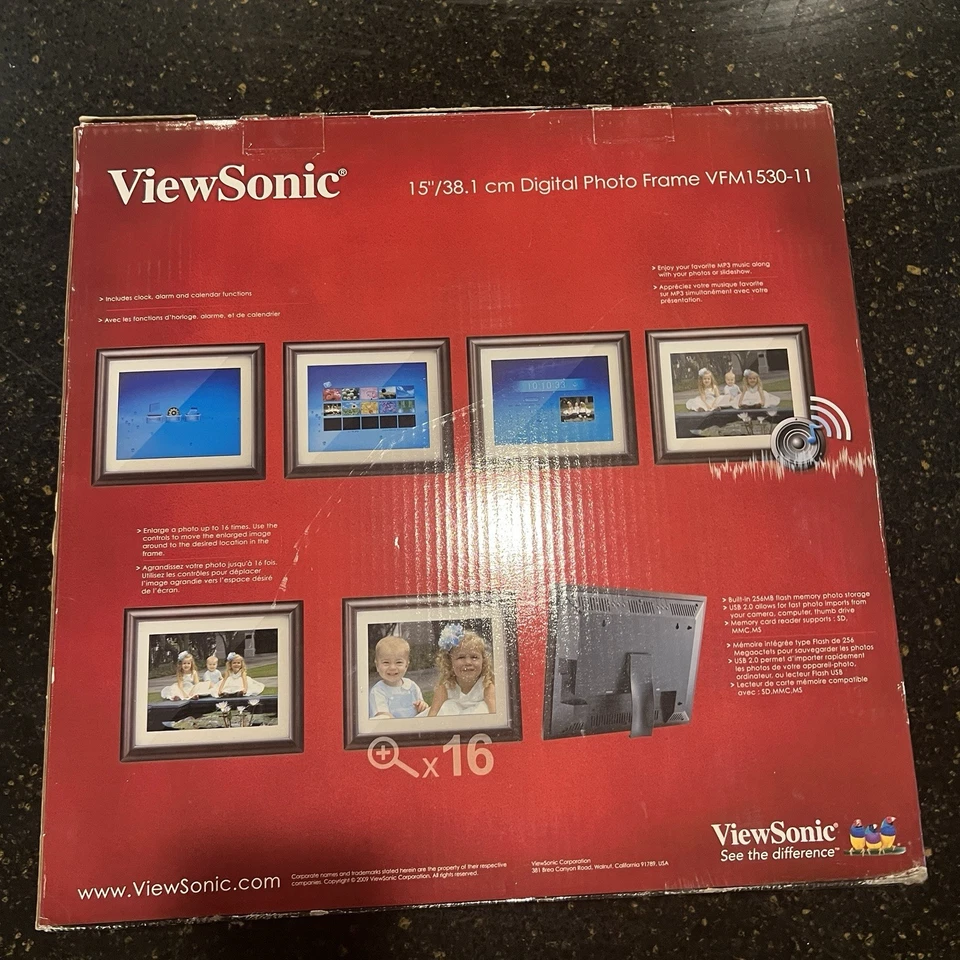 Marco de fotos digital View Sonic modelo 15" VFM1530-11 Foto 2 de 4