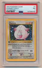 PSA 7 Pokemon Base Set 1st Edition Holo Rare Chansey 3/102 NEAR MINT Condition!