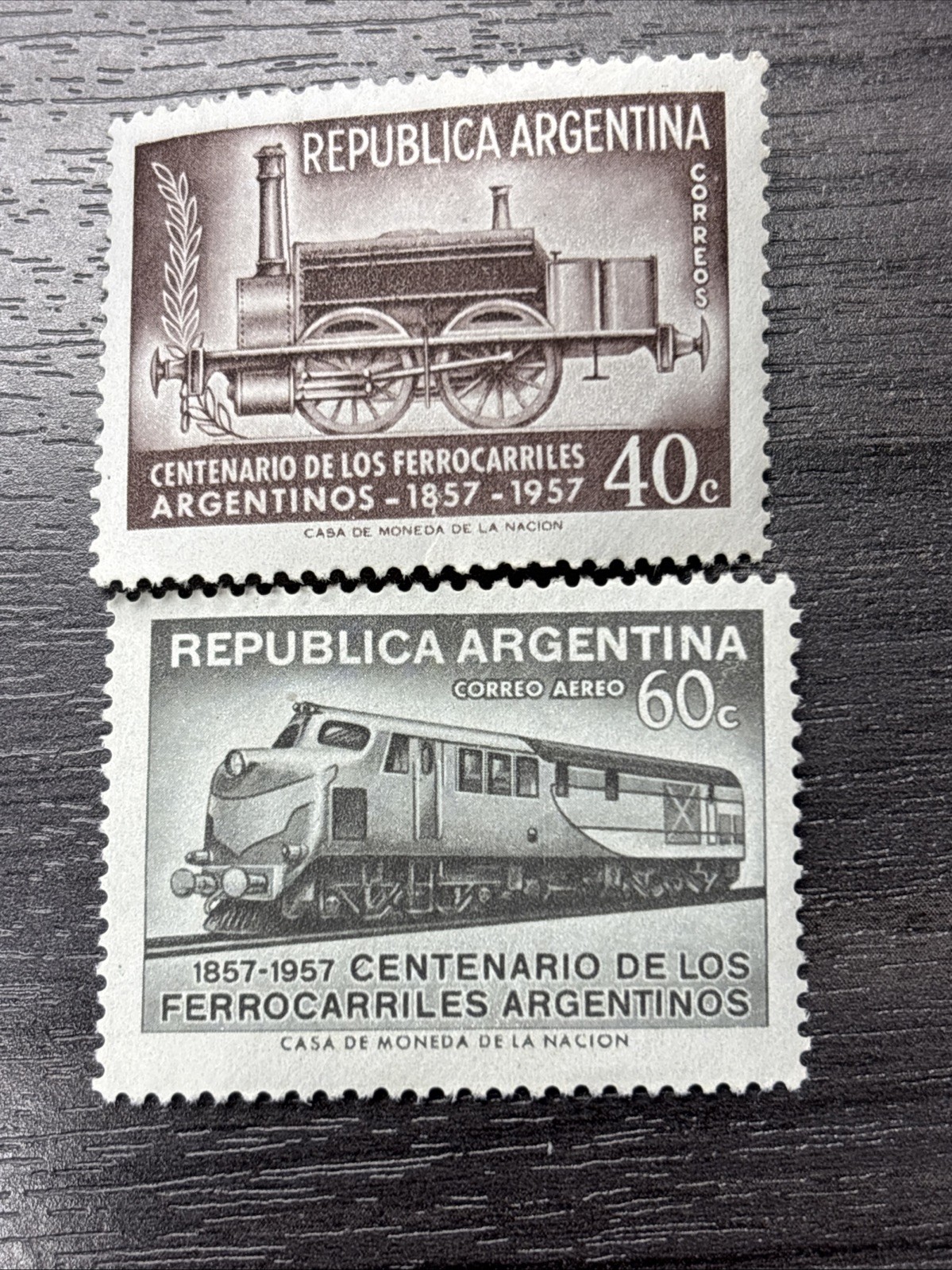 1957 Argentina #665/C67 2 Values CPL