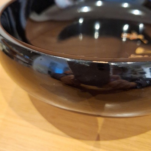 Kiso Lacquerware Black Bowl 22cm Gold Horse & Figure Design Used - Picture 3 of 3