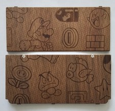 New Nintendo 3DS Authentic OEM Kisekae Cover Plates Super Mario 024 wooden Grain