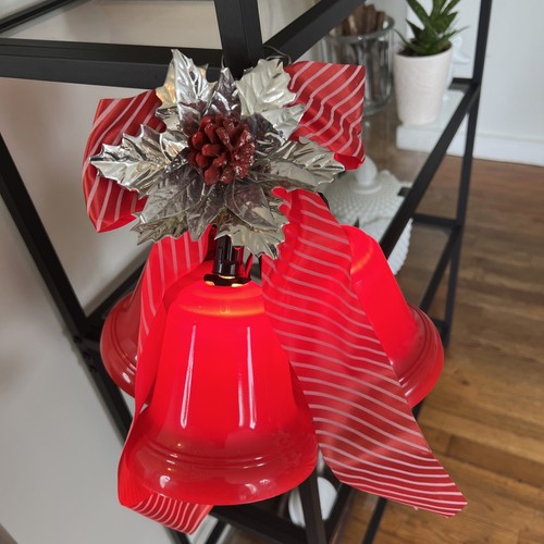 Vintage Noma Lite 3 Red Bell Cluster Christmas Lights Orig Box - Bild 8 von 16