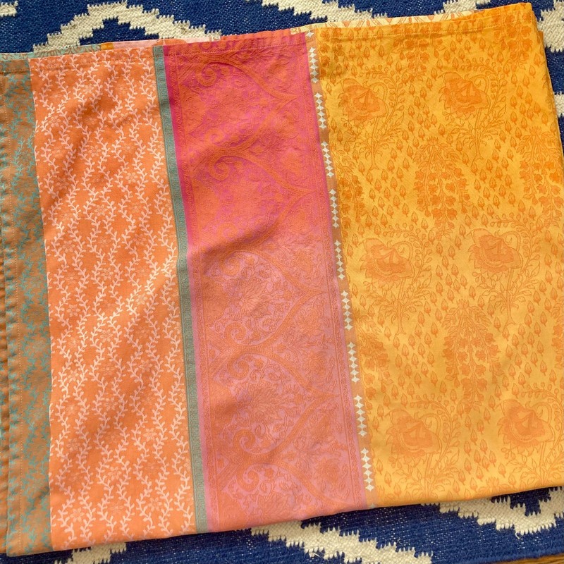 Garnier Thiebaut Tablecloth French Country 100% Cotton Bright Tones 96"x58"