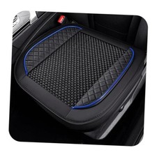 Car Seat Cover, Leather Vehicle Front Bottom Seat Cushion Knitting, Black Blue