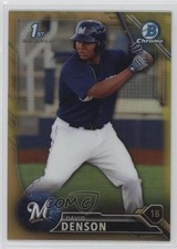 2016 Bowman Chrome Prospects Gold Refractor 44/50 David Denson #BCP30 fm0