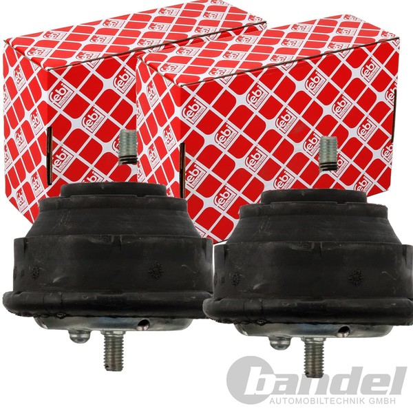 2X febi bilstein Motorlager Beidseitig Passend FÜR BMW 5 Links+Rechts-image